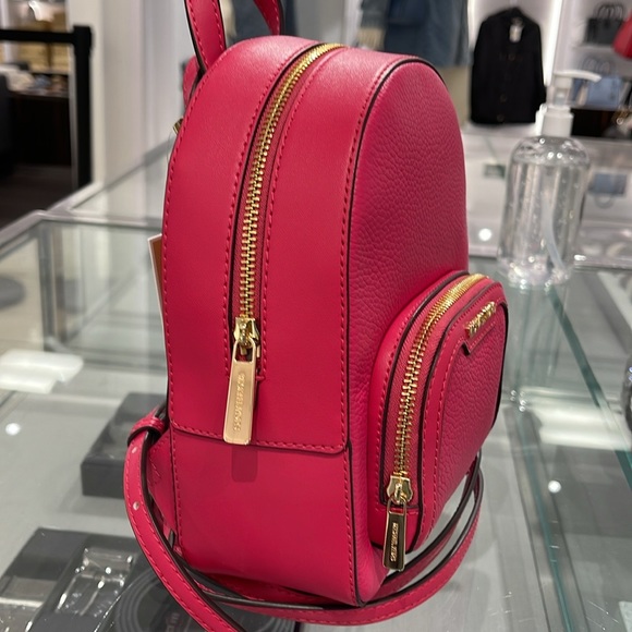 Michael Kors Ladies Backpack Bag Jaycee XS Convertible Zip Backpack Electrc Pink - Picture 15 of 16